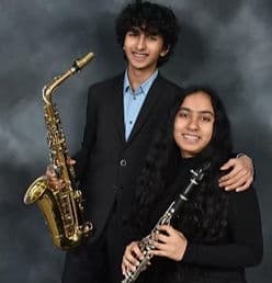 Young musicians smiling together
